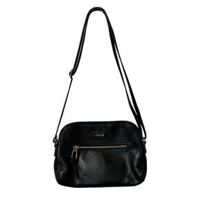 LODIS Black Women Leather, Lined, Crossbody Handbag Shoulder Strap‎ Designer